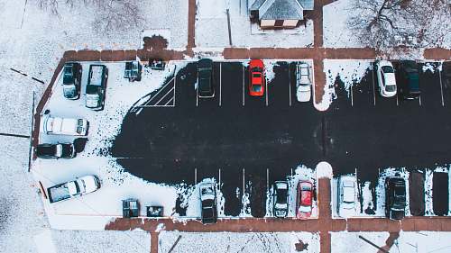 vehicle aerial photography of park cars millville
